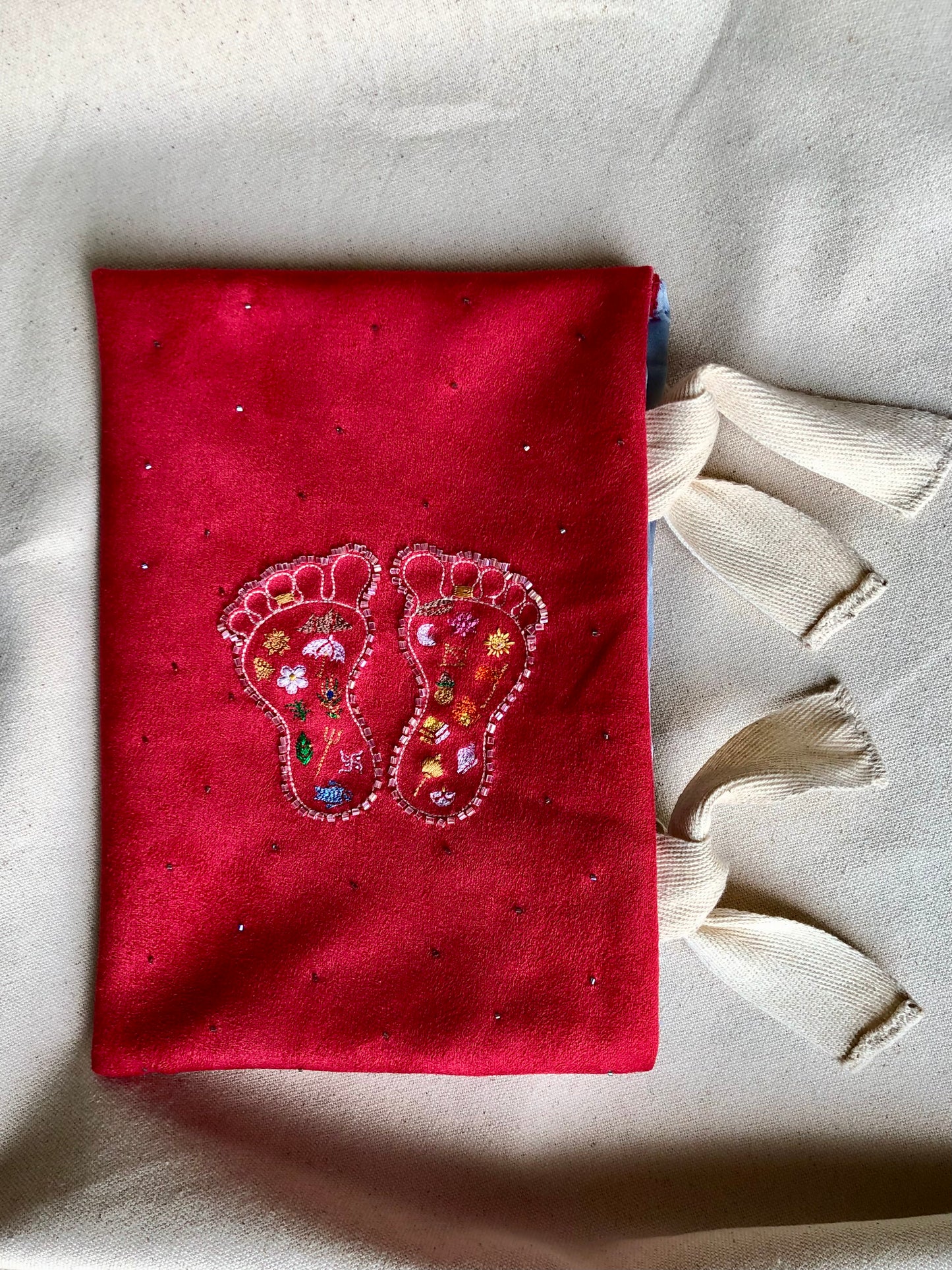 God/Goddess Charanam Hand Embroidered Book Sleeve