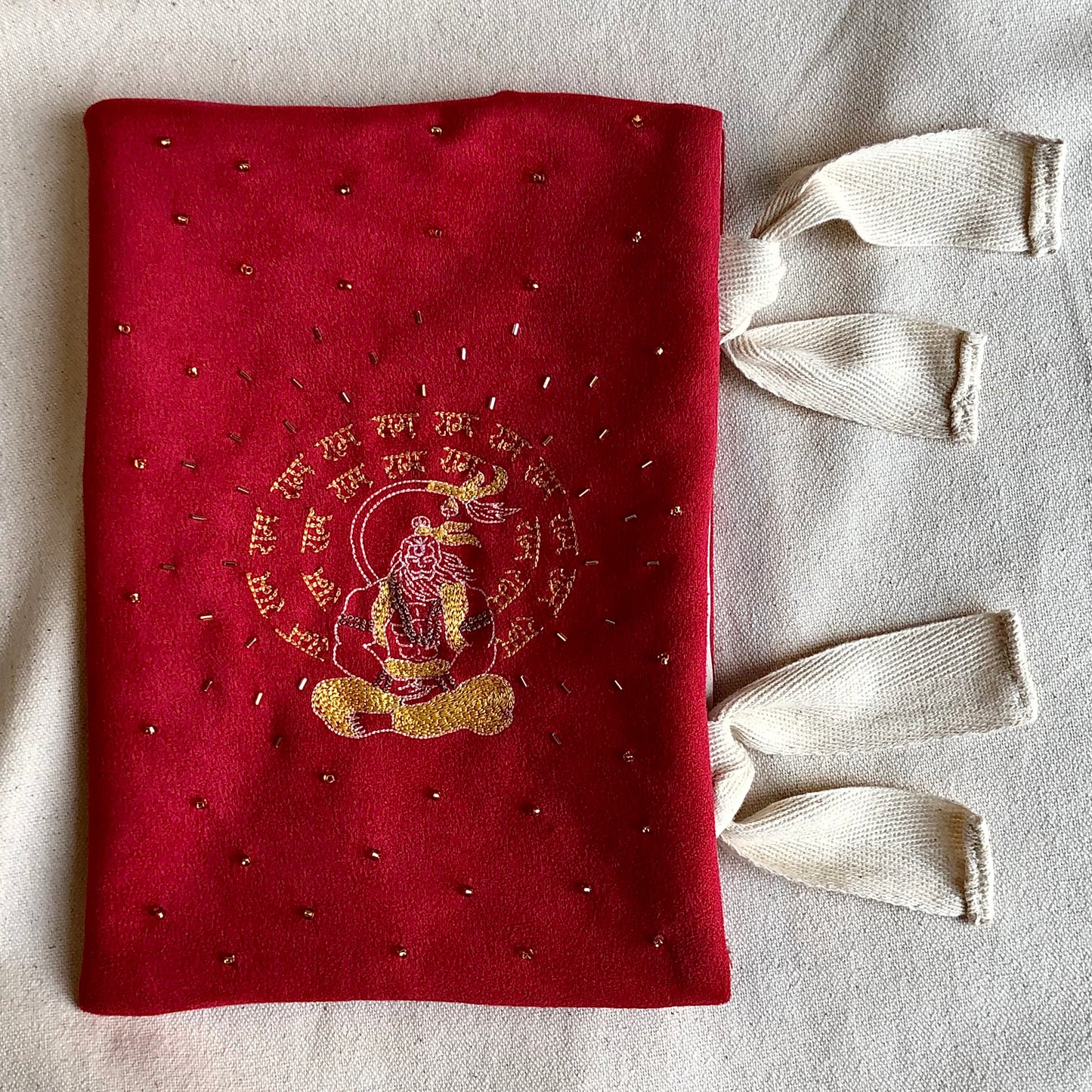 Lord Hanuman Hand Embroidered Book Sleeve