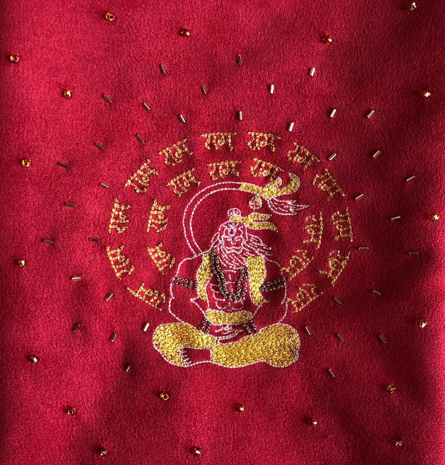 Lord Hanuman Hand Embroidered Book Sleeve